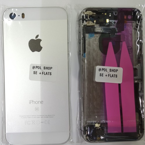 قاب ایفون SE همراه با تمامی فلت ها اصلی HOUSTING IPHONE SE ORIGINAL BACK COVER IPHONE SE  COMPELET 